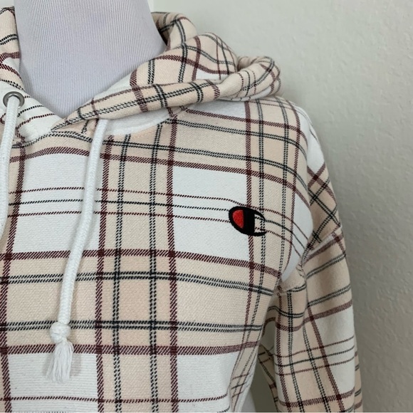 Champion UO Exclusive Plaid Hoodie Sweatshirt Women’s XS Reverse Weave - Picture 11 of 16